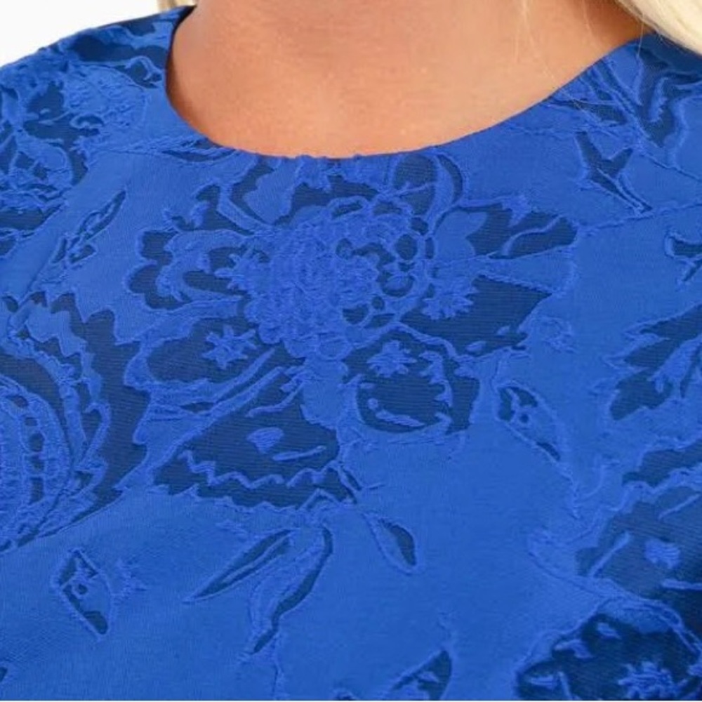 Alice & Olivia Color Palace Blue Ruffle Hem N.W.T.Dress Size 2 Retails‎ $ 295.00 - Picture 8 of 13